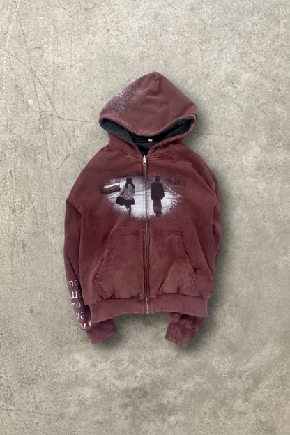 "Lily Chou Chou" Reversible Zip-up